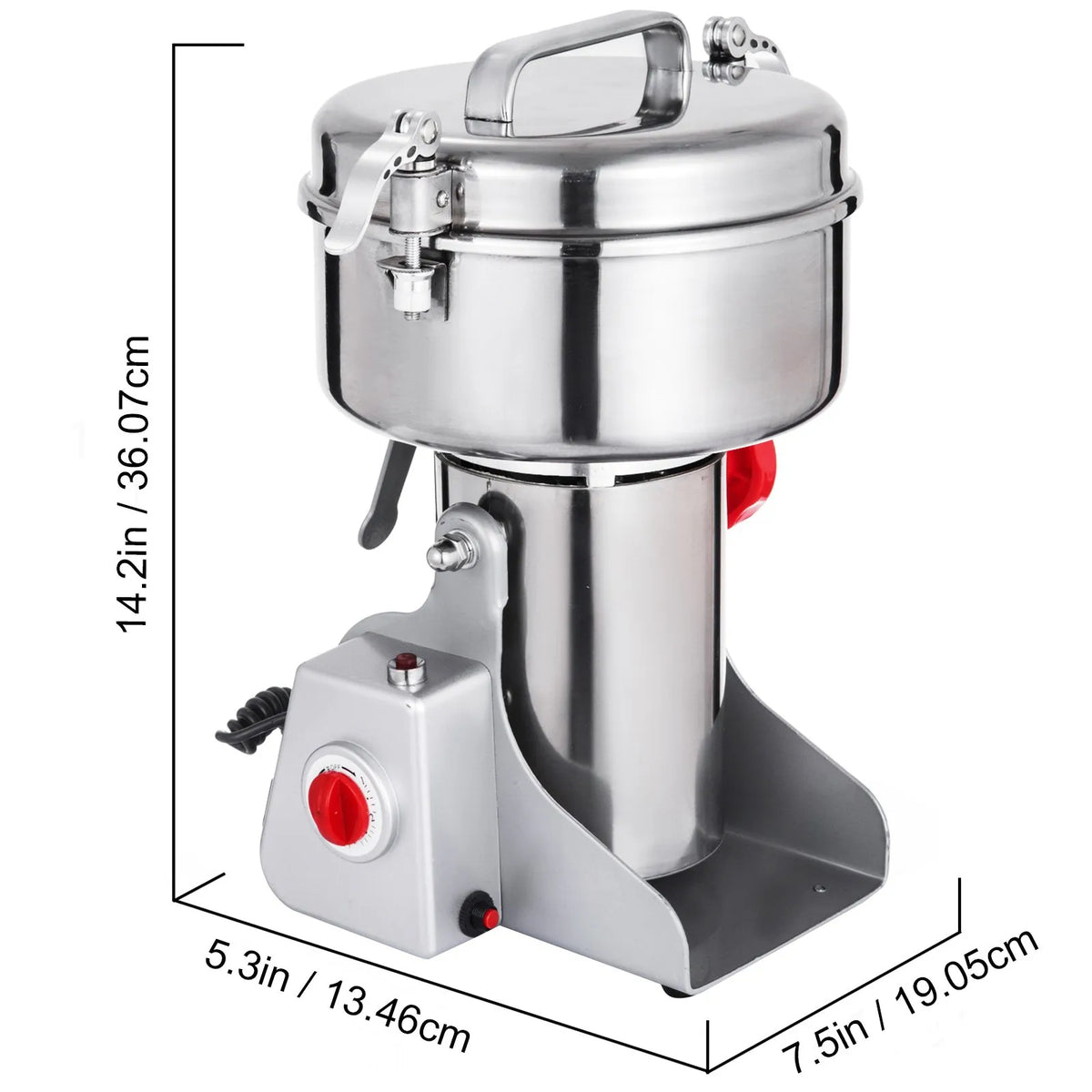VEVOR Electric Grain Mill 1 kg, 2800 W, Food Grade Stainless Steel