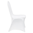 100 gab. Stretch Spandex balti salokāmie krēslu pārklāji kāzām, banketiem