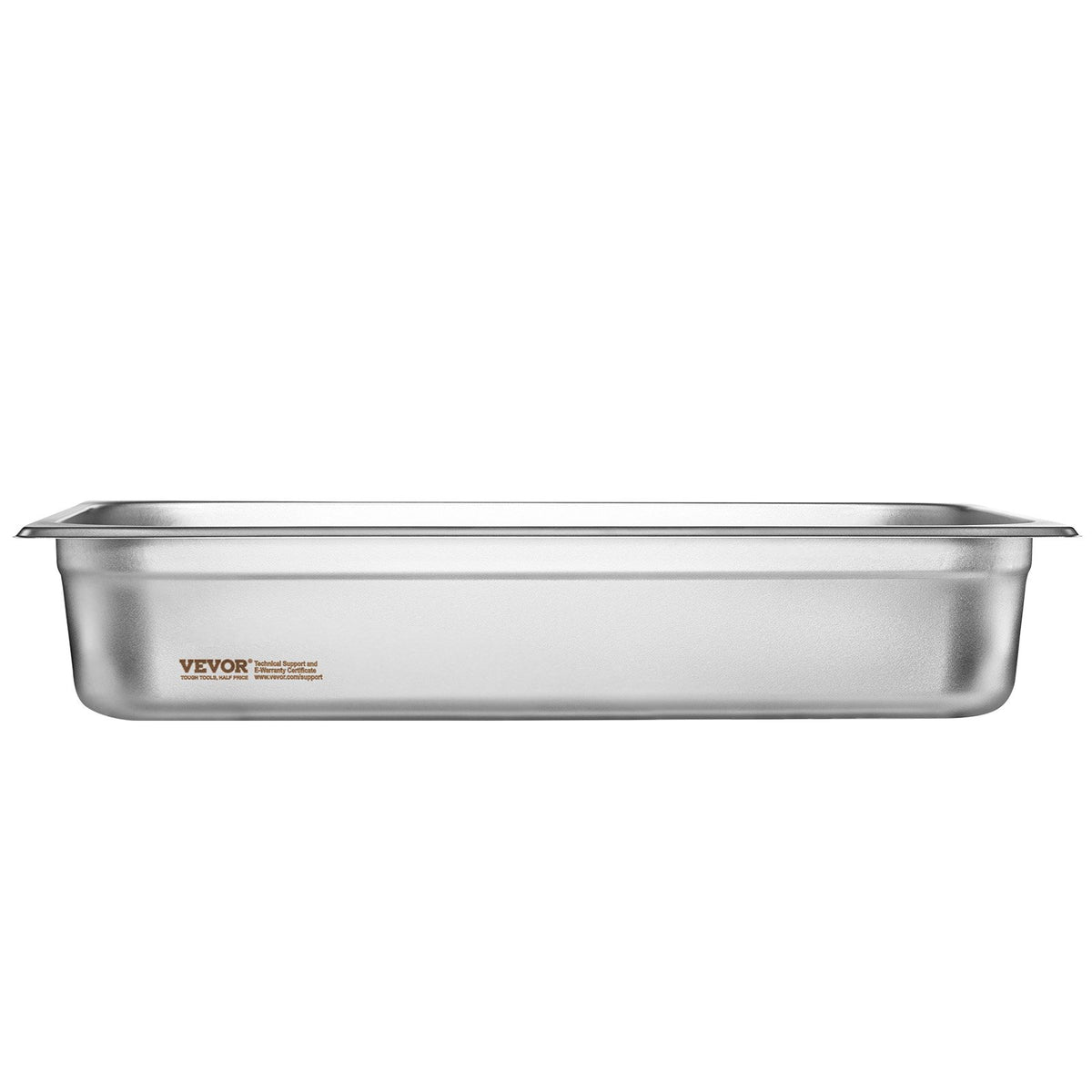 VEVOR GN Containers 4 pcs, Full Size, 10 cm Deep, with Lid, Stainless Steel