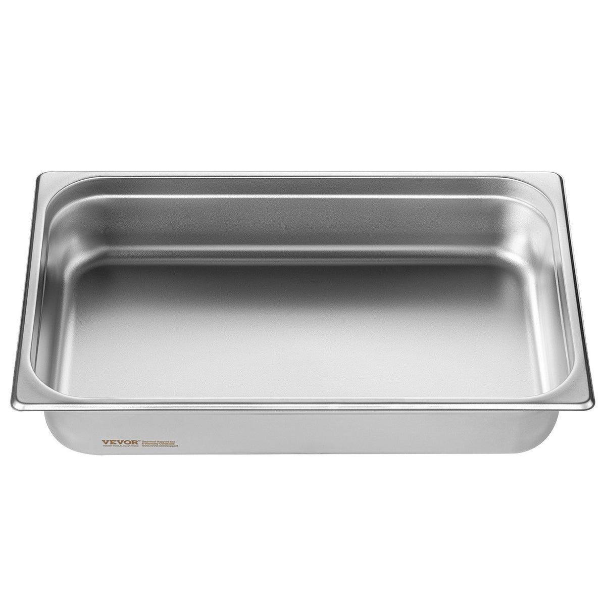 VEVOR GN Containers 4 pcs, Full Size, 10 cm Deep, with Lid, Stainless Steel