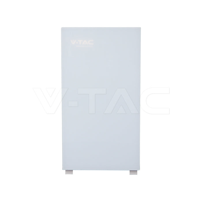 Litija akumulators 10,24 kWh, IP20 aizsardzība, 6000 cikli, balta korpusa konstrukcija