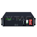 Litija akumulators 5,12 kWh, 51,2 V, plauktā stiprināms, melns korpuss