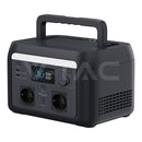 V - TAC 1000 W / 614 Wh portatīvā barošanas stacija ar LiFePO4 akumulatoru un WiFi - ZEMLETES.LV