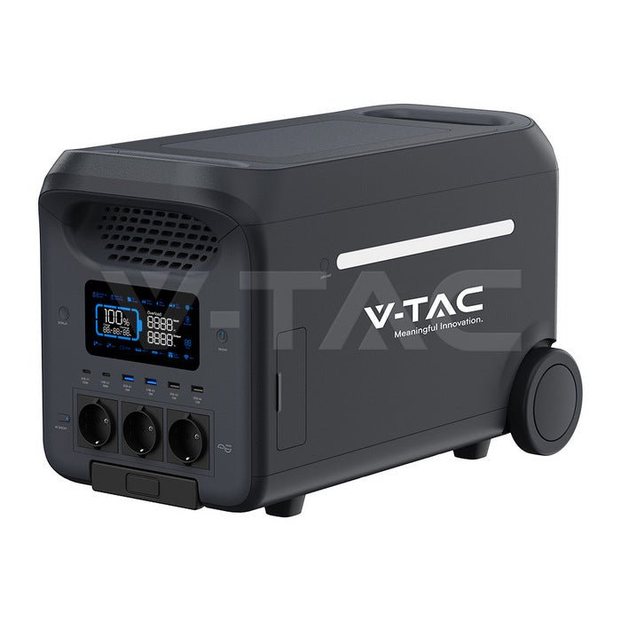 V - TAC 3000 W / 2560 Wh portatīvā barošanas stacija ar LiFePO4 akumulatoru un WiFi - ZEMLETES.LV