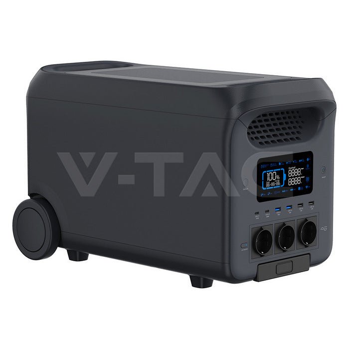 V - TAC 3000 W / 2560 Wh portatīvā barošanas stacija ar LiFePO4 akumulatoru un WiFi - ZEMLETES.LV