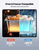 Nerūsējošā tērauda tvaika gastronomijas trauki ar vākiem, 1/2 izmērs, dziļums 148 mm, tilpums 9 l, 2 gab. komplekts