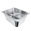 Nerūsējošā tērauda tvaika gastronomijas trauki ar vākiem, 1/2 izmērs, dziļums 148 mm, tilpums 9 l, 2 gab. komplekts