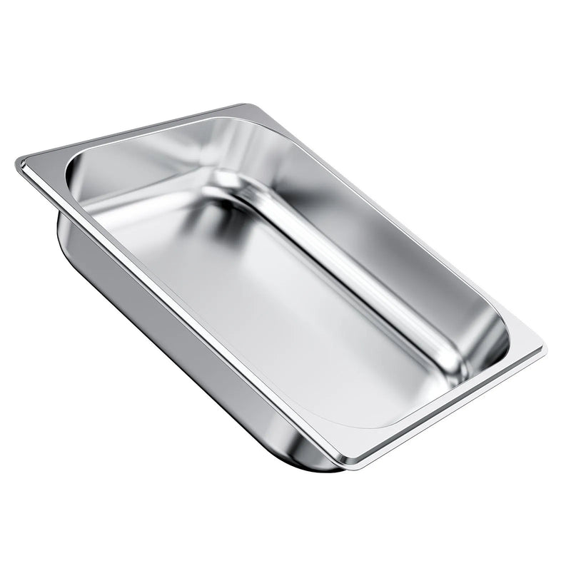 Nerūsējošā tērauda gastronomijas trauki, 1/2 izmērs, dziļums 63,5 mm, tilpums 3,8 l, 4 gab. komplekts