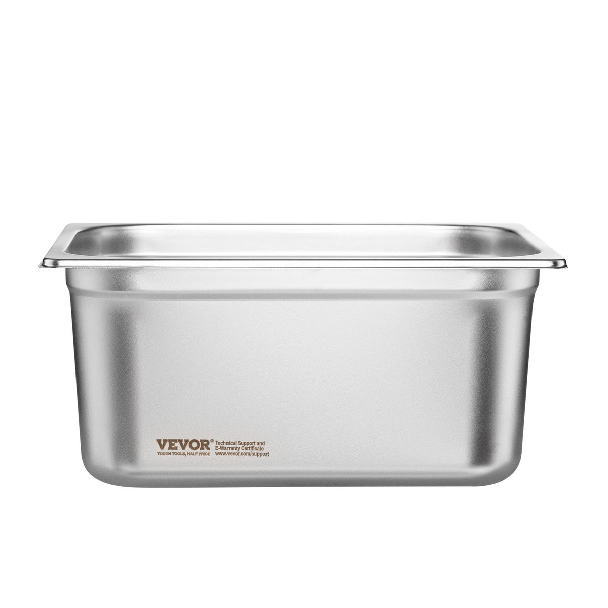 VEVOR GN Containers 6 pcs, 1/2 Size, 15 cm Deep, Stainless Steel