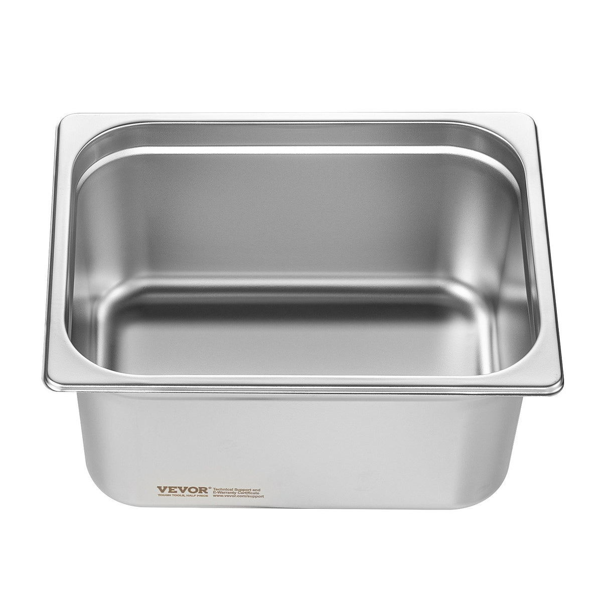 VEVOR GN Containers 6 pcs, 1/2 Size, 15 cm Deep, Stainless Steel