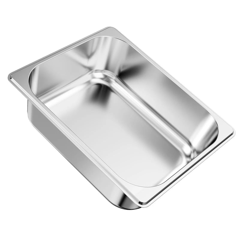 Nerūsējošā tērauda gastronomijas trauki, 1/2 izmērs, dziļums 98 mm, tilpums 6 l, 6 gab. komplekts