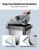 Nerūsējošā tērauda gastronomijas trauki, 1/2 izmērs, dziļums 98 mm, tilpums 6 l, 6 gab. komplekts