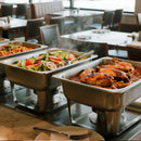 Nerūsējošā tērauda gastronomijas trauki, 1/2 izmērs, dziļums 98 mm, tilpums 6 l, 6 gab. komplekts