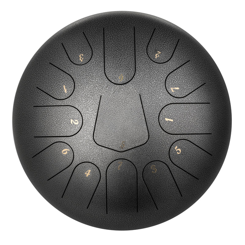 VEVOR tērauda mēles bungas, 13 toņi, 30 cm, ar maisu, grāmatu, āmuriem un turētāju