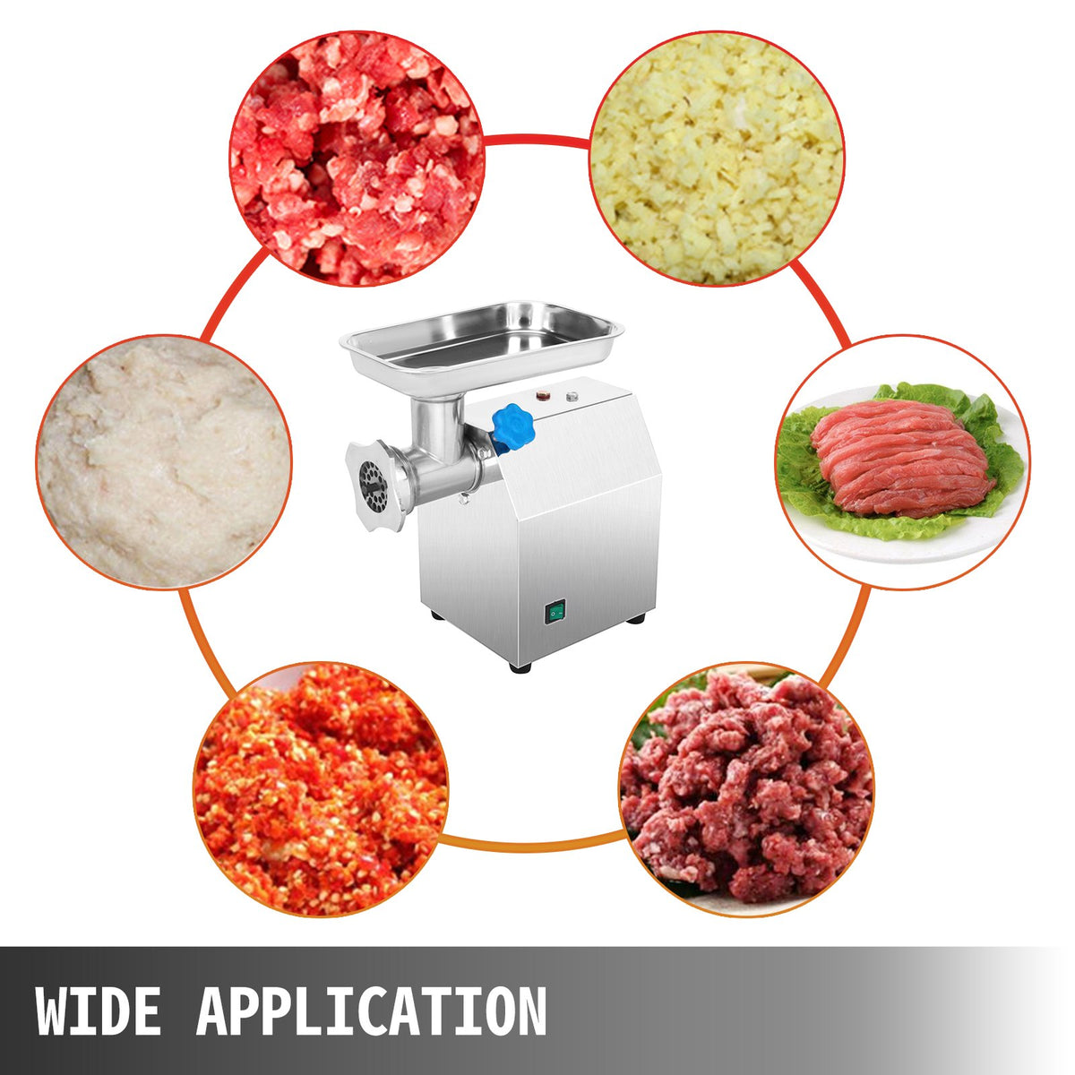 VEVOR Electric Meat Grinder 850 W, 190 RPM, with Sausage Filler, Commercial