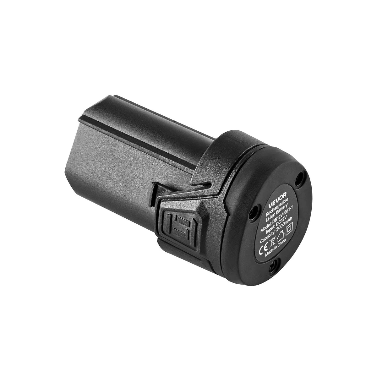 VEVOR Lithium-ion Battery 12 V 2 Ah, Portable Power Bank with Universal Adapter, Compatible with Makita Connectors and VEVOR Cordless Hand Planer, 1 pc.