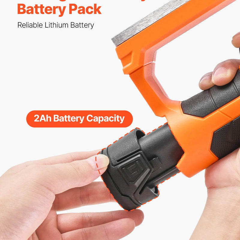 VEVOR litija-jonu akumulators 12 V 2 Ah, pārnēsājams rezerves akumulatoru bloks ar universālu adapteri, saderīgs ar Makita savienojumiem un VEVOR bezvadu elektrisko rokas ēveli, 1 gab.