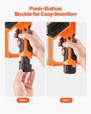 VEVOR litija-jonu akumulators 12 V 2 Ah, pārnēsājams rezerves akumulatoru bloks ar universālu adapteri, saderīgs ar Makita savienojumiem un VEVOR bezvadu elektrisko rokas ēveli, 1 gab.