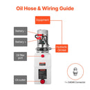 VEVOR 7 l hidrauliskā barošanas stacija, vienvirziena izgāžamās piekabes sūknis, maksimālais spiediens 22 MPa, plūsmas ātrums 3,4 l/min, 12 V līdzstrāvas hidrauliskais sūknis ar metāla rezervuāru piekabju un automobiļu pacelšanai