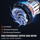 VEVOR portatīvais RV fekāliju smalcinātājsūknis 12 V, notekūdeņu sūknis ar ātro noņemšanu, plūsma 45,4 l/min, noņemams ātrās pieslēgšanas vārsts, metāla šļūtenes skava un barošanas kabelis, paredzēts kemperiem, laivām un dzīvojamajiem auto