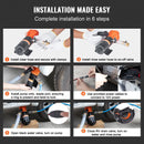 VEVOR portatīvais RV fekāliju smalcinātājsūknis 12 V, notekūdeņu sūknis ar ātro noņemšanu, plūsma 45,4 l/min, noņemams ātrās pieslēgšanas vārsts, metāla šļūtenes skava un barošanas kabelis, paredzēts kemperiem, laivām un dzīvojamajiem auto