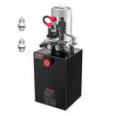 VEVOR 12 l hidrauliskā barošanas stacija, divdarbības 12 V hidrauliskais sūknis pašizgāzēja piekabēm, maksimālais spiediens 22 MPa, plūsmas ātrums 3,4 l/min, hidrauliskais sūknis ar metāla eļļas tvertni transportlīdzekļu pacelšanai