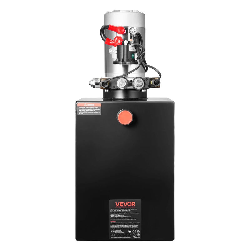 VEVOR 20 l hidrauliskā jaudas iekārta, divvirzienu pašizgāzēja piekabes sūknis, maksimālais drošības spiediens 22 MPa, plūsmas ātrums 3,4 l/min, 12 V DC hidrauliskais sūknis ar metāla rezervuāru transportlīdzekļu pacelšanai