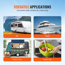 VEVOR 12 V diafragmas ūdens sūknis, 13,25 l/min, 3 kameru konstrukcija, automātisks spiediena slēdzis, regulējams spiediens 2,7–6,9 bar, nominālais spiediens 3,4 bar, 12,7 mm MNPT pieslēgums, kemperiem un kuģiem