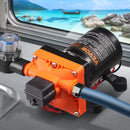 VEVOR 12 V diafragmas ūdens sūknis, 11,36 l/min, 4 kameru konstrukcija, automātisks spiediena slēdzis ar regulējamu spiedienu 2,7–6,9 bar, nominālais spiediens 3,8 bar, 12,7 mm MNPT pieslēgums