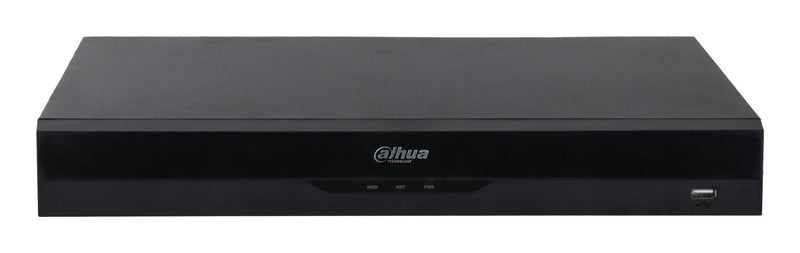 Dahua NVR5216-16P-EI2 16 kanālu tīkla videoreģistrators ar 16 PoE pieslēgvietām, WizSense, 2 HDD nodalījumiem, 8K HDMI, 32 MP, melns