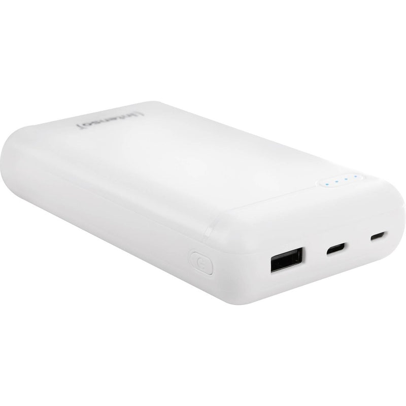 Intenso XS20000 20 000 mAh ārējais akumulators ar USB-A un USB-C pieslēgvietām, balts