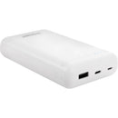 Intenso XS20000 20 000 mAh ārējais akumulators ar USB-A un USB-C pieslēgvietām, balts