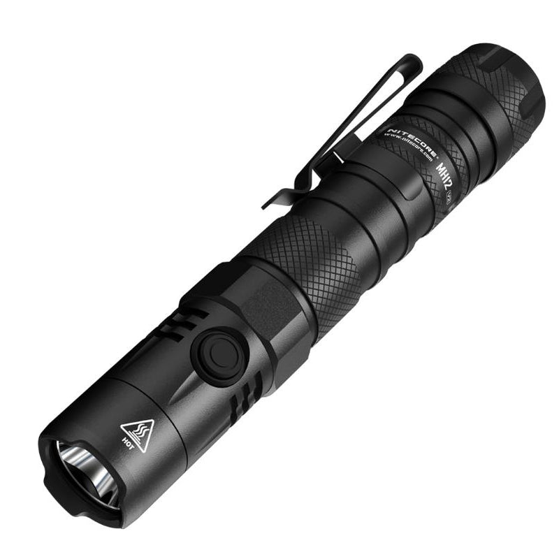 NITECORE MH12 V2 LED lukturis, 1200 lm, USB-C uzlāde, 5000 mAh akumulators, IP68