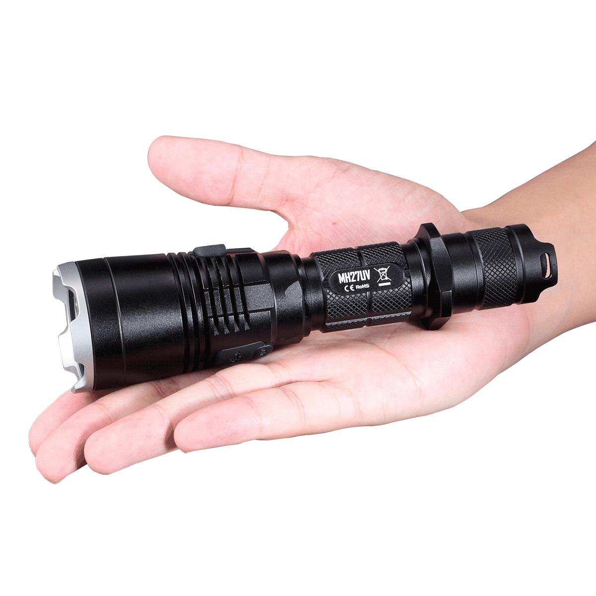 Nitecore MH27UV LED rokas lukturis ar UV, sarkano un zilo gaismu, 462 m, IP klases korpuss