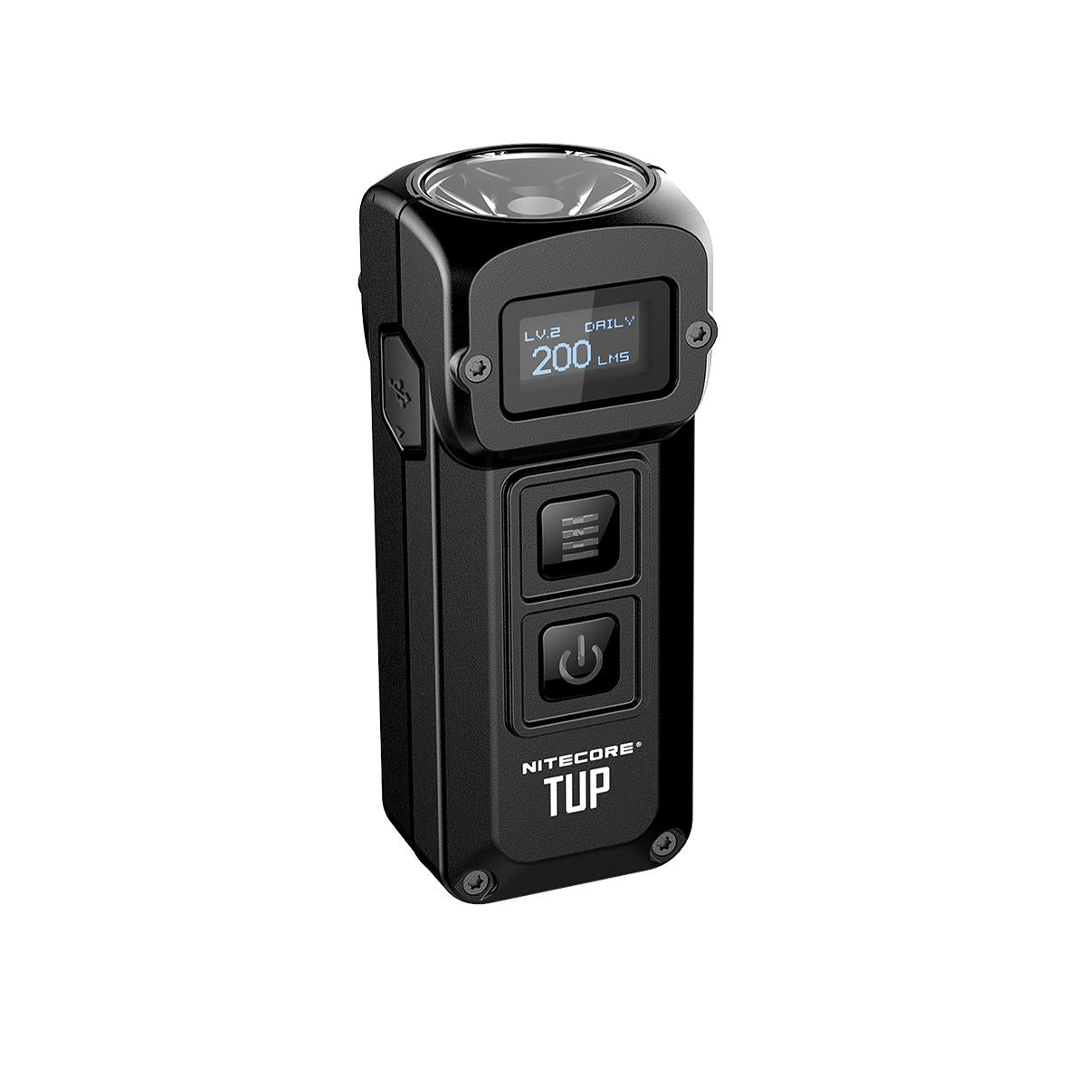 Nitecore TUP LED atslēgu piekariņa lukturītis 1000 lm, USB uzlādējams, 180 m gaismas stars, melns