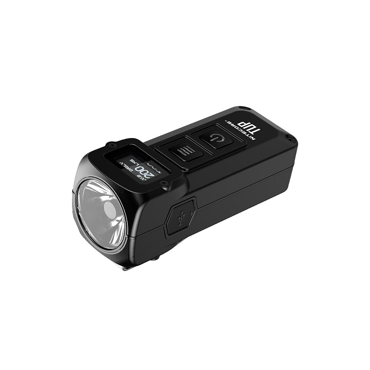 Nitecore TUP LED atslēgu piekariņa lukturītis 1000 lm, USB uzlādējams, 180 m gaismas stars, melns