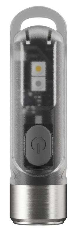 Nitecore TIKI GITD — светодиодный фонарик-брелок для ключей, 300 лм, заряжается через USB, IP66, серый