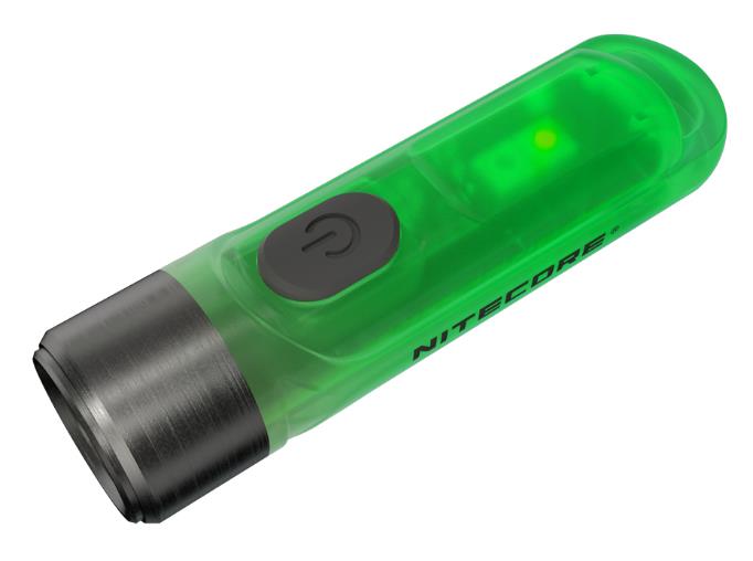 Nitecore TIKI GITD — светодиодный фонарик-брелок для ключей, 300 лм, заряжается через USB, IP66, серый