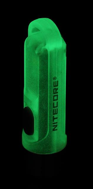 Nitecore TIKI GITD — светодиодный фонарик-брелок для ключей, 300 лм, заряжается через USB, IP66, серый