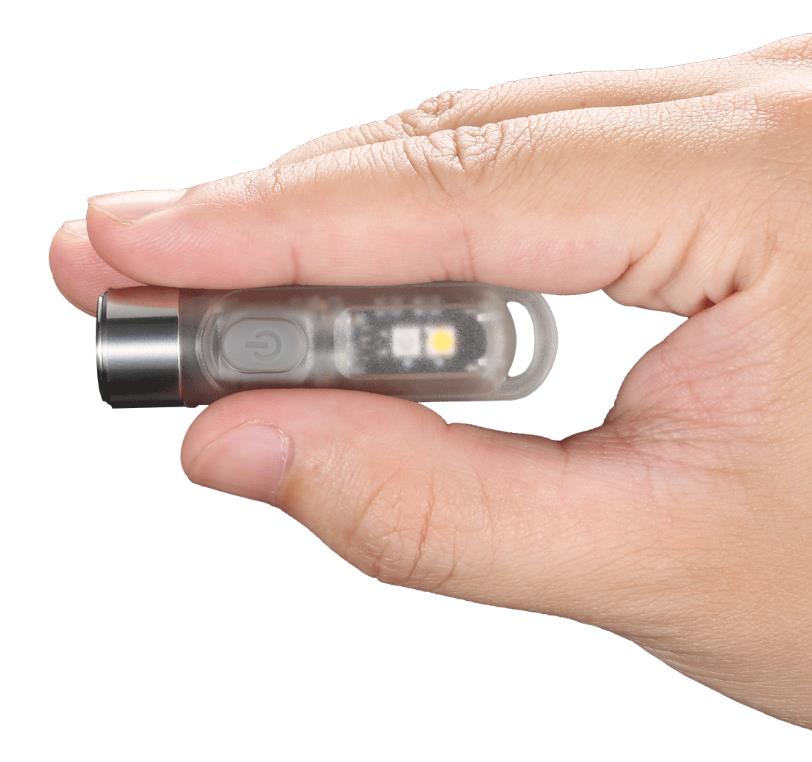 Nitecore TIKI GITD — светодиодный фонарик-брелок для ключей, 300 лм, заряжается через USB, IP66, серый