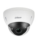 DAHUA 4 MP vandalizturīga kupolveida IP videonovērošanas kamera ar motorizētu 2,7–12 mm objektīvu, 40 m nakts redzamību, SMD 3.0, seju noteikšanu, cilvēku skaitīšanu, ePoE, IP67 un IK10, balta