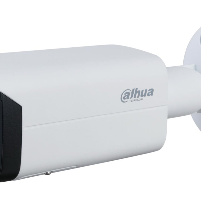 Dahua 5 MP cilindriskā IP videonovērošanas kamera ar motorizētu 2,7–13,5 mm objektīvu, 60 m nakts redzamību, mikrofonu, PoE un IP67, balta