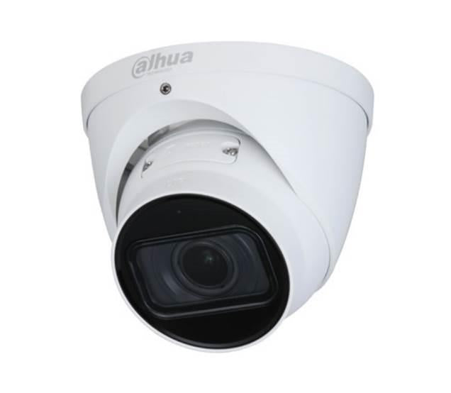 DAHUA 4 MP Turret IP Security Camera with Motorised 2.7–13.5 mm Lens, 40 m Night Vision, Human and Vehicle Detection, Microphone, PoE and IP67, White