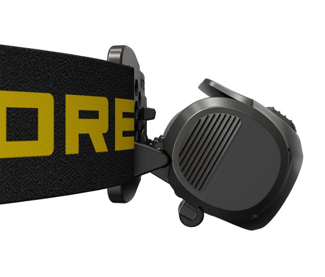 NITECORE HA11 LED galvas lukturis, 240 lm, AA baterija, sarkanā un baltā gaisma, melns/dzeltens