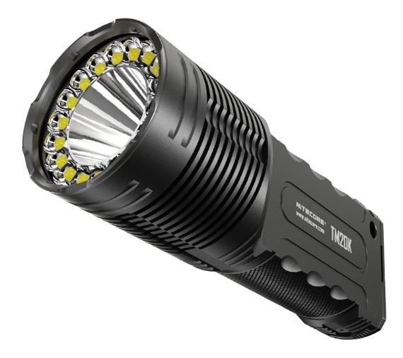 Nitecore TM20K taktiskais LED lukturis 20 000 lm, 290 m, USB-C, IP68