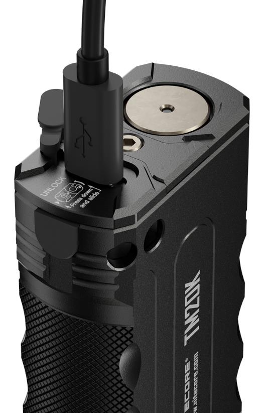 Nitecore TM20K taktiskais LED lukturis 20 000 lm, 290 m, USB-C, IP68