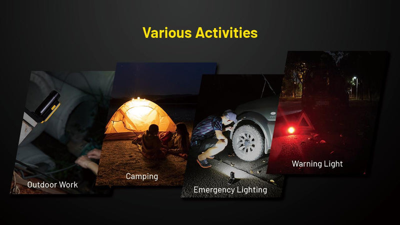 NITECORE NWL20 COB darba lampa, 600 lm, uzlādējama, 5000 mAh, darba un remonta apgaismojumam