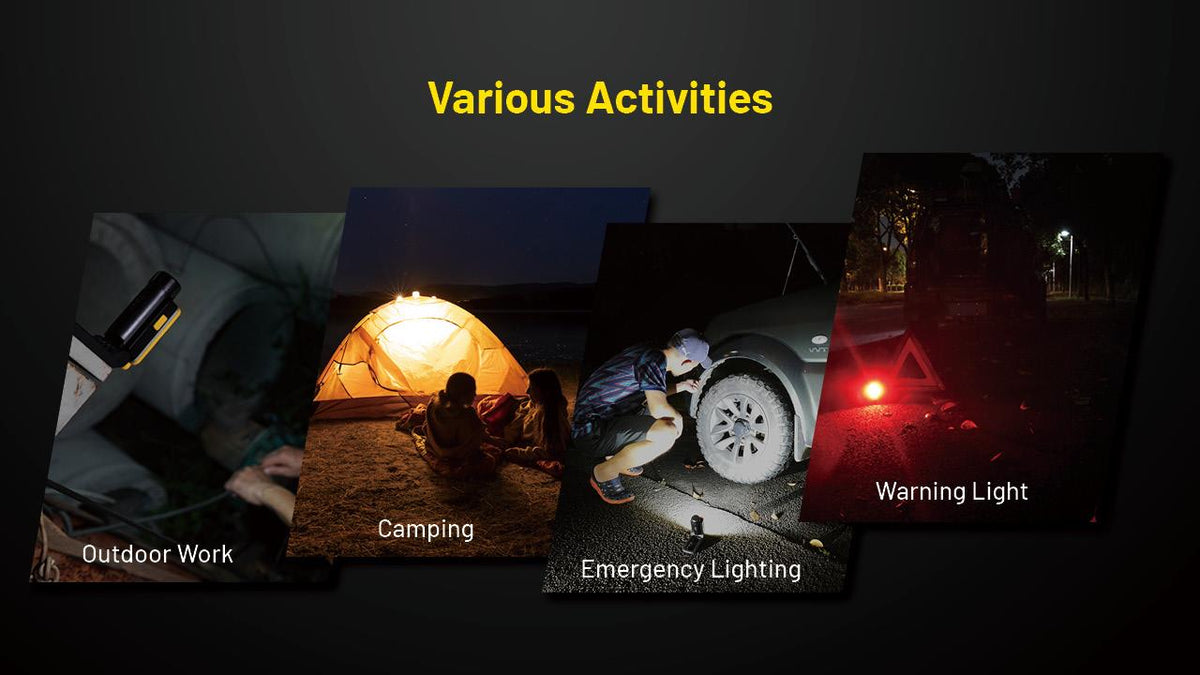 NITECORE NWL20 COB darba lampa, 600 lm, uzlādējama, 5000 mAh, darba un remonta apgaismojumam
