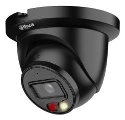 Dahua 8 MP IP Security Camera IPC-HDW2849TM-S-IL-0280B-B, Eyeball, 2.8 mm, IR and Warm LED 30 m, PoE/12 V, IP67, Black