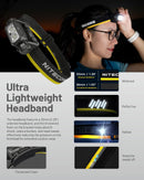 NITECORE NU45 LED galvas lukturis, 1700 lm, USB-C ātrā uzlāde, 4000 mAh akumulators, IP68